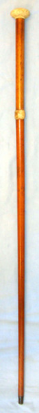 Victorian Gentleman’s Malacca Sword Stick With Diamond Form Blade & Hand Carved  Other Blade