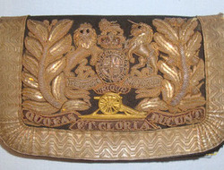 Victorian Royal Artillery Officer's Silver Bullion Shoulder Belt Pouch. Royal Artillery Officer's Silver Bullion Shoulder Belt Pouch. Other Accessory
