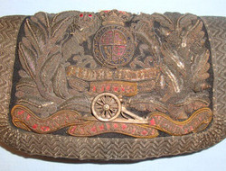 Victorian East Yorks Volunteer Artillery Officer's Silver Bullion Shoulder Belt  East Yorks Volunteer Artillery Officer's Silver Bullion Shoulder Belt Pouch. Other Accessory