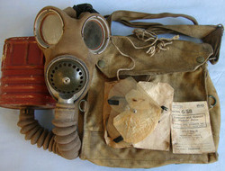 Military Issue Gas Mask and Front Pack To Police Constable P. Dobson, Bury Polic Military Issue Gas Mask and Front Pack To Police Constable P. Dobson, Bury Polic Other Accessory