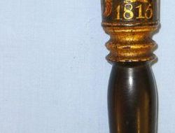 George III, Police/ Constabulary Ebony Tipstaff With Hand Painted Arms & Royal C 1815 (The Year The Battle Of Waterloo Was Fought), George III, Police/ Constabul Other Accessory