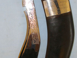 British Officer’s Gurkha Presentation Kukri With Buffalo Horn Grip, Chromed Lion Other Blade
