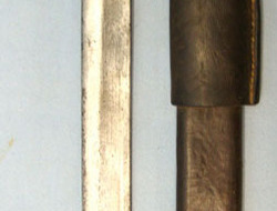 Canadian Ross Mark I, 1908 Patent, Bayonet with Stepped Back Muzzle Ring & Origi Bayonet