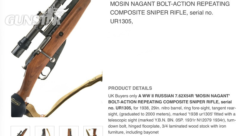 Mosin Nagant SniperJ Bolt Action  Rifle in 
