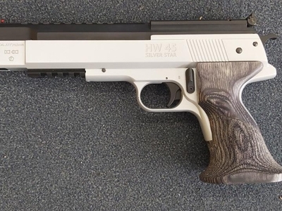 Weihrauch 177 / 4.5mm  Weihrauch HW45 SILVER STAR Spring Air Pistol .177 (4.5mm) Pellet