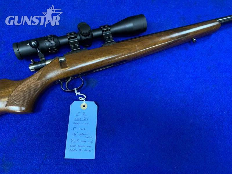 CZ 452.2E American  Bolt Action .17 Rifle 