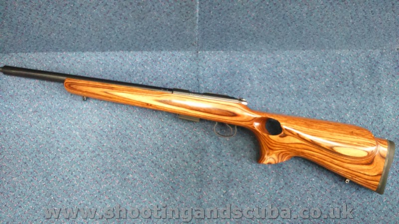 {CATEGORY} - CZ .17 HMR CZ KM455 16'' Varmint barrel w. Thumbhole Laminated Stock Semi-Auto .17HMR Rifle in 