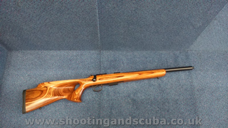 {CATEGORY} - CZ .17 HMR CZ KM455 16'' Varmint barrel w. Thumbhole Laminated Stock Semi-Auto .17HMR Rifle
