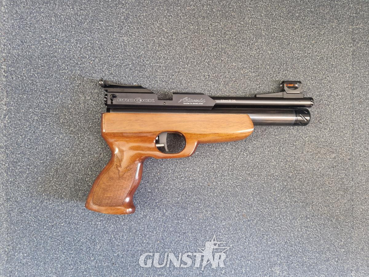 Brocock 22 / 5.5mm Pellet  BROCOCK ATOMIC SINGLE SHOT PCP Air Pistol .22 (5.5mm) Pellet in 