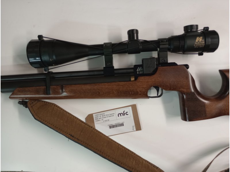 Air Arms S200 .22  Multi Shot Sporter Rifle with Scope & Silencer - {CATEGORY} in 