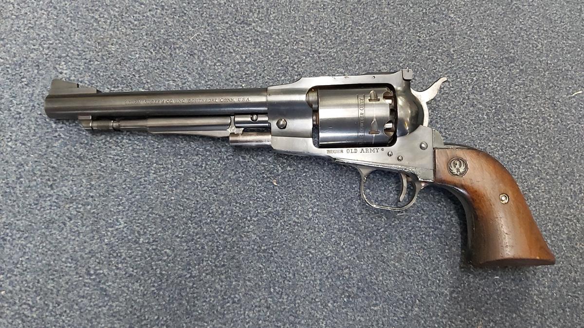 Ruger 44 BP  RUGER OLD ARMS 7 1/2" ADJ. SIGHTS - BLUE (FAC) Muzzle Loader Pistol / Revolver .44 Muzzleloader - {CATEGORY}