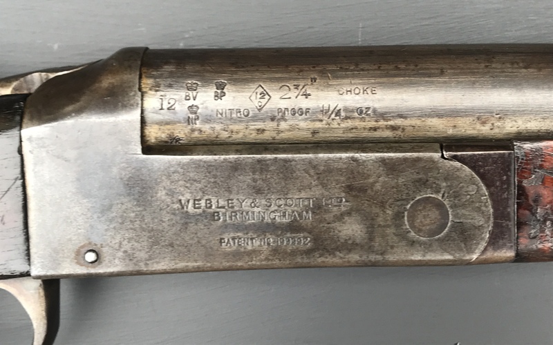  Webley & Scott Manual Hammer Ejector  12 Bore/gauge