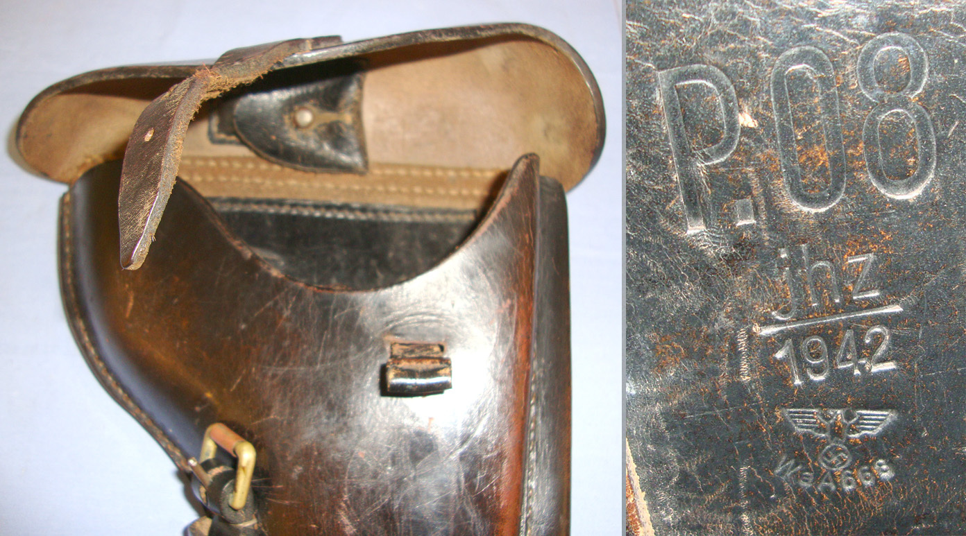 WW2 1942 Nazi German Officer\'s Leather Hard Case Holster For Luger 9mm Parabellum Pistols By ‘jhz\' (Jean Weipert Offenbach). Sn 20935  Care & Storage