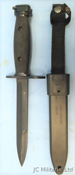 American, Near Mint, M7 Bayonet In The Scarce M10 Plastic Scabbard Bayonet in 