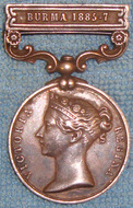 India General Service Medal (1854) with a Burma ‘1885-7’ Clasp. BA 391. India General Service Medal (1854) with a Burma ‘1885-7’ Clasp. BA 391. Antique & Militaria