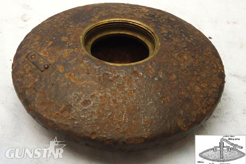  DEACTIVATED INERT. Rare Italian WWI Lenticolare M14 Discus Hand Grenade DEACTIVATED INERT. Rare Italian WWI Lenticolare M14 Discus Hand Grenade Antique & Militaria