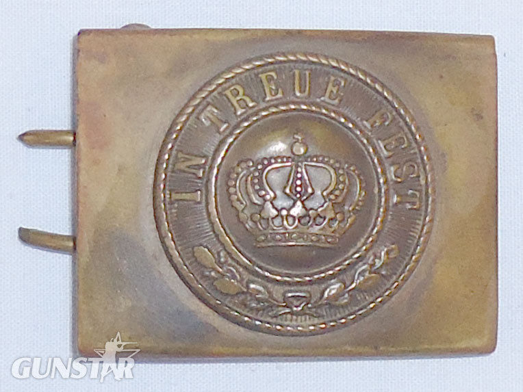 Brass Buckle 1895 Pattern of Bavaria ‘In Treue Fest’- \"steadfast in loyalty; firm in fidelity\". N 162. Brass Buckle 1895 Pattern of Bavaria ‘In Treue Fest’- \"steadfast in loyalty; firm in fidelity\". N 162. Antique & Militaria in 