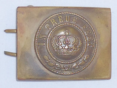 Brass Buckle 1895 Pattern of Bavaria ‘In Treue Fest’- \"steadfast in loyalty; firm in fidelity\". N 162. Brass Buckle 1895 Pattern of Bavaria ‘In Treue Fest’- \"steadfast in loyalty; firm in fidelity\". N 162. Antique & Militaria