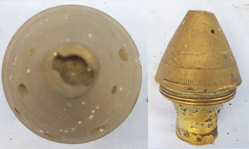  INERT DEACTIVATED. Rare, WW1, 1915 Dated, 7.6cm Minenwerfer Gas Shell Round. - O 2260 INERT DEACTIVATED. Rare, WW1, 1915 Dated, 7.6cm Minenwerfer Gas Shell Round. - O 2260  Other Ammunition