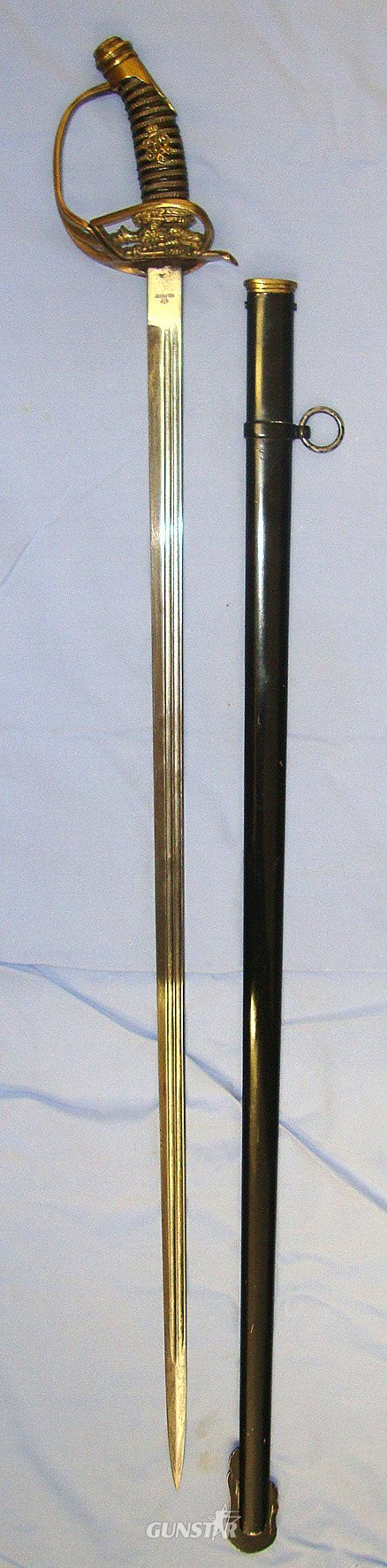 Franco Prussian War / WW1 Era Model 1889 Imperial Erfurt Arsenal Cavalry Officer’s Sword & Scabbard. Sn 23633:4 Sword in 