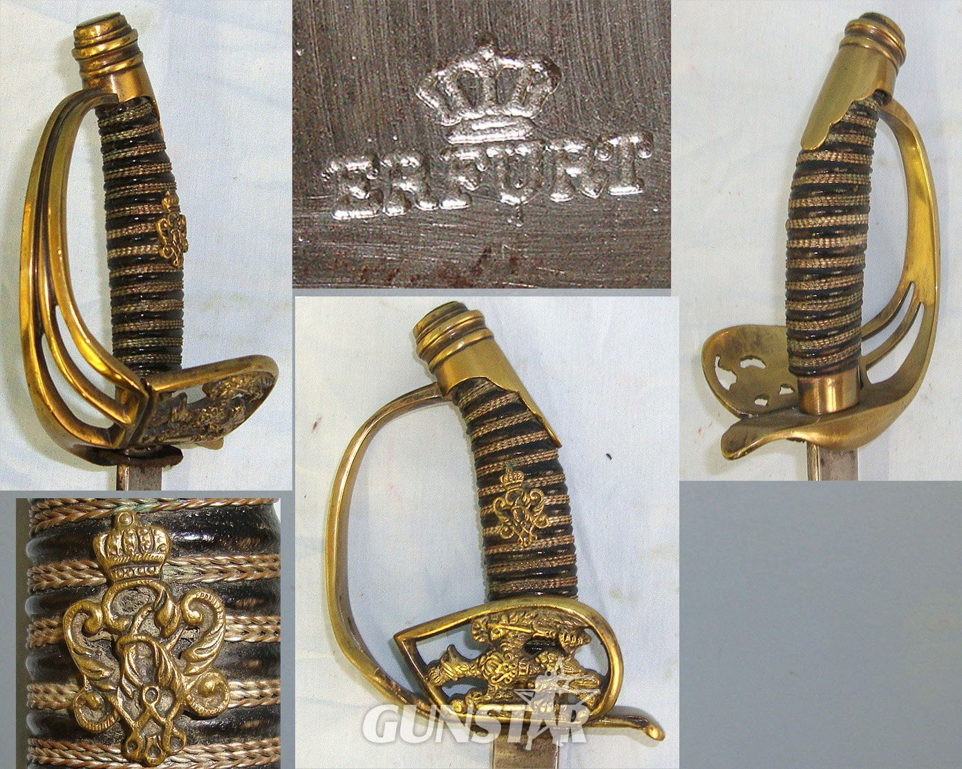 Franco Prussian War / WW1 Era Model 1889 Imperial Erfurt Arsenal Cavalry Officer’s Sword & Scabbard. Sn 23633:4 Sword