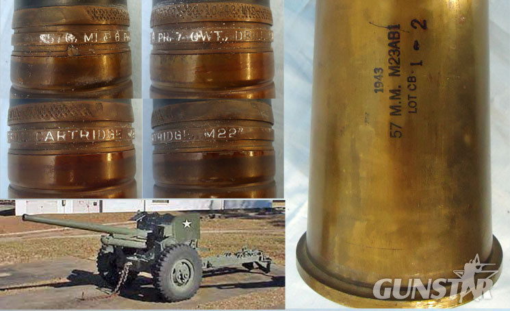  INERT DEACTIVATED. MINT, WW2 1943 Dated American 57mm (57x480R) Armour Piercing (AP) Drill Round For The 57mm M1 Anti-tank Gun. - 19530:2 INERT DEACTIVATED. MINT, WW2 1943 Dated American 57mm (57x480R) Armour Piercing (AP) Drill Round For The 57mm M1 Anti-tank Gun. - 19530:2  Other Ammunition