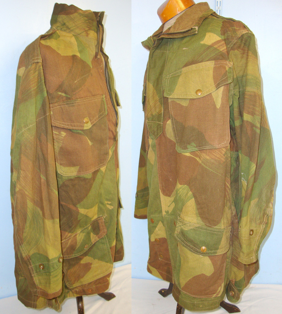  Early Post WW2 1946 Dated British WD Airborne Paratrooper’s Camouflaged Denison Smock With Correct \'Half Zip\' Fastener By John Gordon & Co Large Size 5. Sn 20898  Clothing