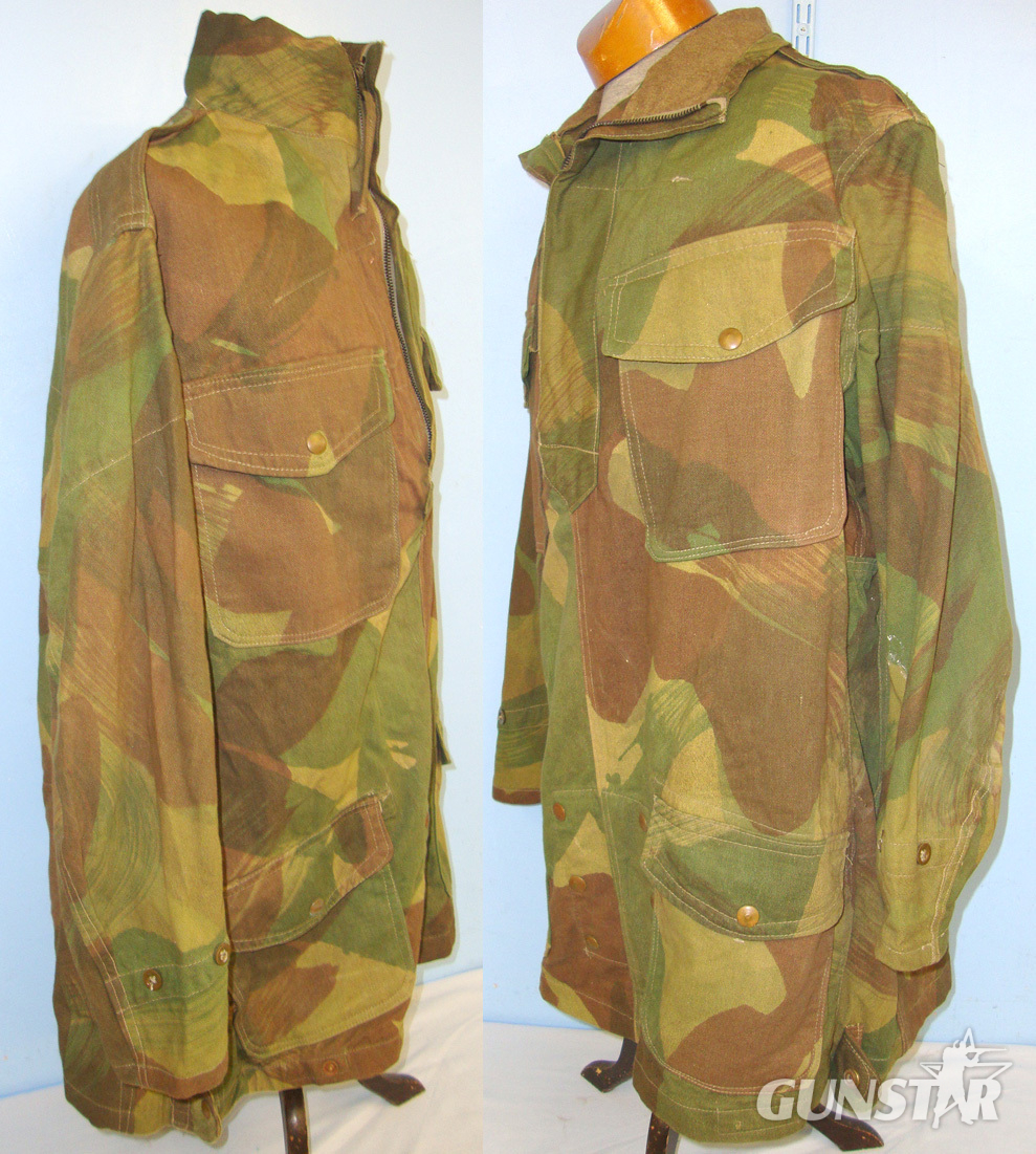  Early Post WW2 1946 Dated British WD Airborne Paratrooper’s Camouflaged Denison Smock With Correct \'Half Zip\' Fastener By John Gordon & Co Large Size 5. Sn 20898  Clothing