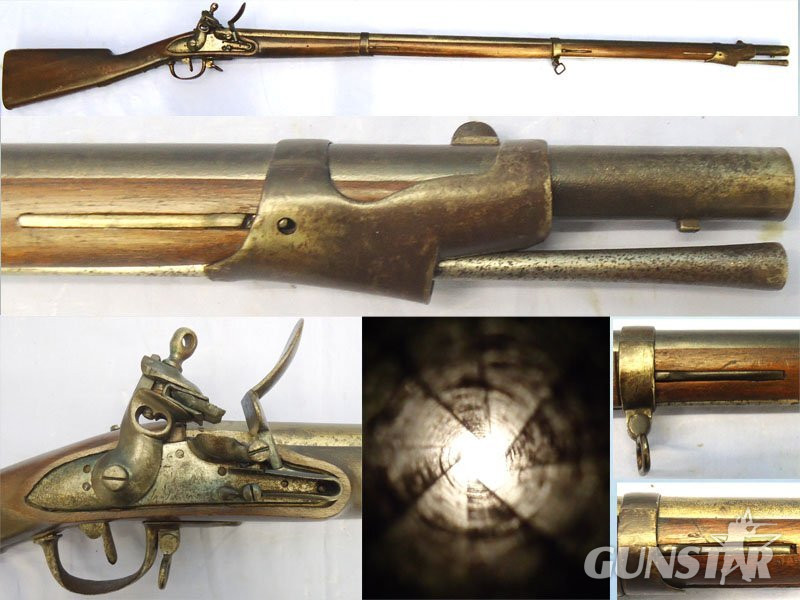 MAS (Manufacture d'Armes St. Etienne) French Mle 1822 Antique Muzzle Loading Rifled Musket. Sn - 22861 Single Shot .69 Cal Musket Rifle in 