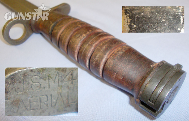 U.S M4 WWII Bayonet and Scabbard. 20155. Bayonet