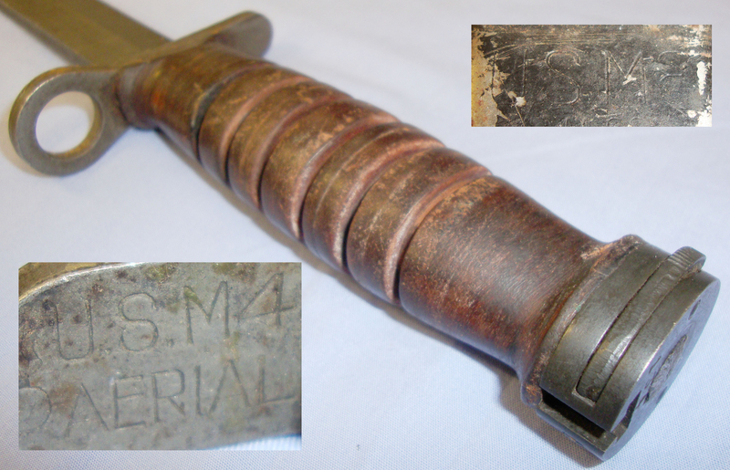U.S M4 WWII Bayonet and Scabbard. 20155. Bayonet