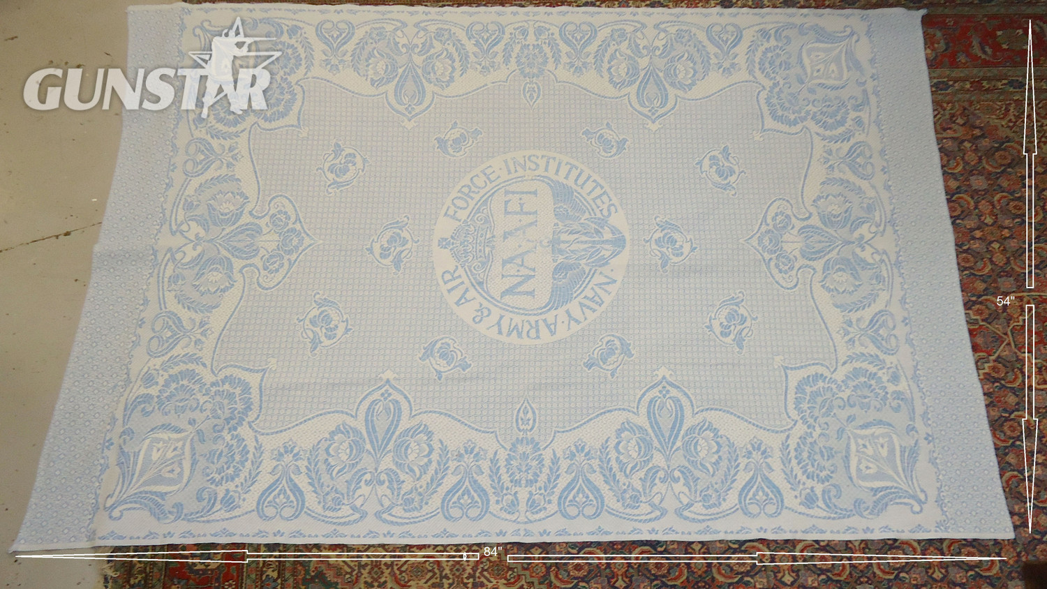 Large* Woven ‘NAAFI’ (Navy, Army and Air Force Institute) Ceremonial Table Linen. 16262. Large* Woven ‘NAAFI’ (Navy, Army and Air Force Institute) Ceremonial Table Linen. 16262. Antique & Militaria in 