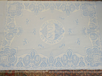 Large* Woven ‘NAAFI’ (Navy, Army and Air Force Institute) Ceremonial Table Linen. 16262. Large* Woven ‘NAAFI’ (Navy, Army and Air Force Institute) Ceremonial Table Linen. 16262. Antique & Militaria