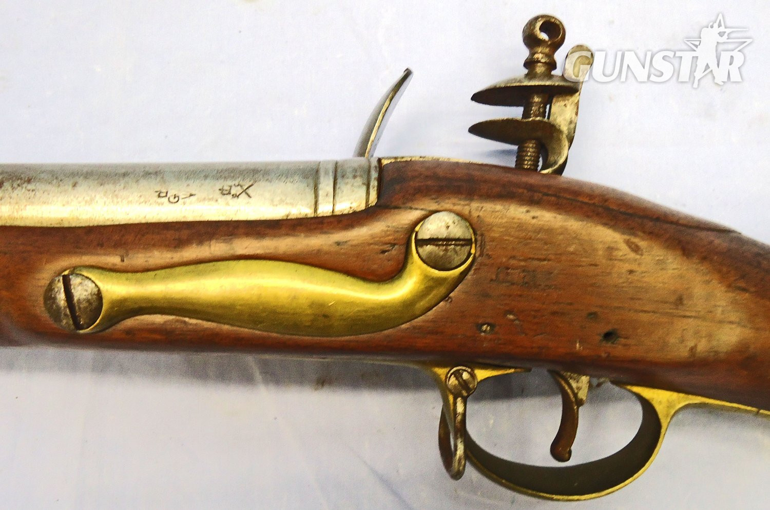 {CATEGORY} - Napoleonic Wars Era, c.1800, TOWER Brown Bess .750 , 39 Inch Barrel, India Pattern Regulation Antique Musket with Swan Neck Cock & Bayonet by S.Chambers. Sn - 23174:2 Napoleonic Wars Era, c.1800, TOWER Brown Bess .750 , 39 Inch Barrel, India Pattern Regulation Antique Musket with Swan Neck Cock & Bayonet by S.Chambers. Sn - 23174:2 Single Shot Various Rifle in 