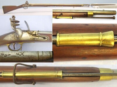 Napoleonic Wars Era, c.1800, TOWER Brown Bess .750 , 39 Inch Barrel, India Pattern Regulation Antique Musket with Swan Neck Cock & Bayonet by S.Chambers. Sn - 23174:2 Napoleonic Wars Era, c.1800, TOWER Brown Bess .750 , 39 Inch Barrel, India Pattern Regulation Antique Musket with Swan Neck Cock & Bayonet by S.Chambers. Sn - 23174:2 Single Shot Various Rifle