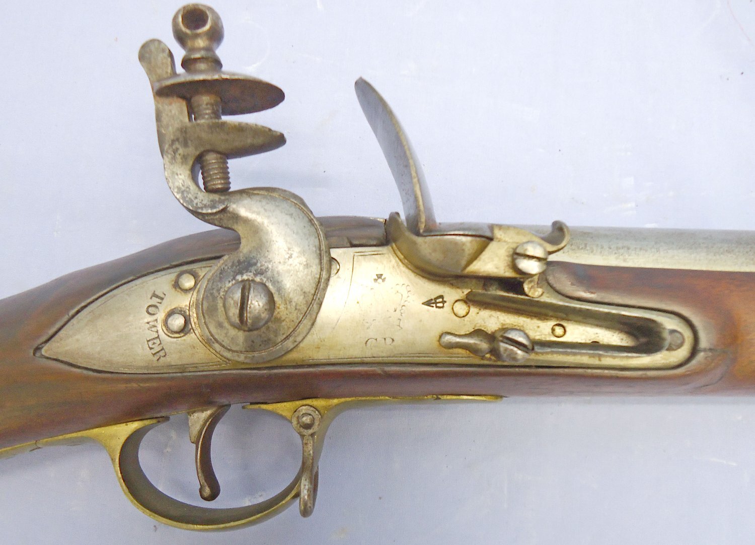 Napoleonic Wars Era, c.1800, TOWER Brown Bess .750 , 39 Inch Barrel, India Pattern Regulation Antique Musket with Swan Neck Cock & Bayonet by S.Chambers. Sn - 23174:2 Napoleonic Wars Era, c.1800, TOWER Brown Bess .750 , 39 Inch Barrel, India Pattern Regulation Antique Musket with Swan Neck Cock & Bayonet by S.Chambers. Sn - 23174:2 Single Shot Various Rifle 