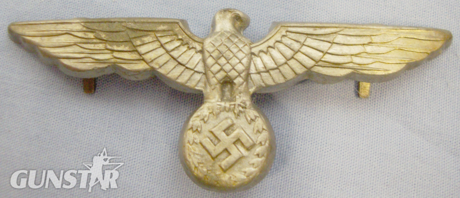 Genuine* WWII German Officers Eagle & Swastika Breast Pin (NOW ONLY RIGHT SIDE BADGE WITH PINS TO REAR AVAILABLE). N 127  Antique & Militaria