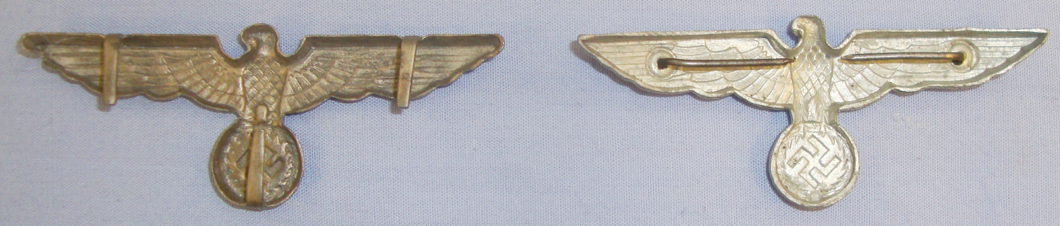  Genuine* WWII German Officers Eagle & Swastika Breast Pin (NOW ONLY RIGHT SIDE BADGE WITH PINS TO REAR AVAILABLE). N 127  Antique & Militaria