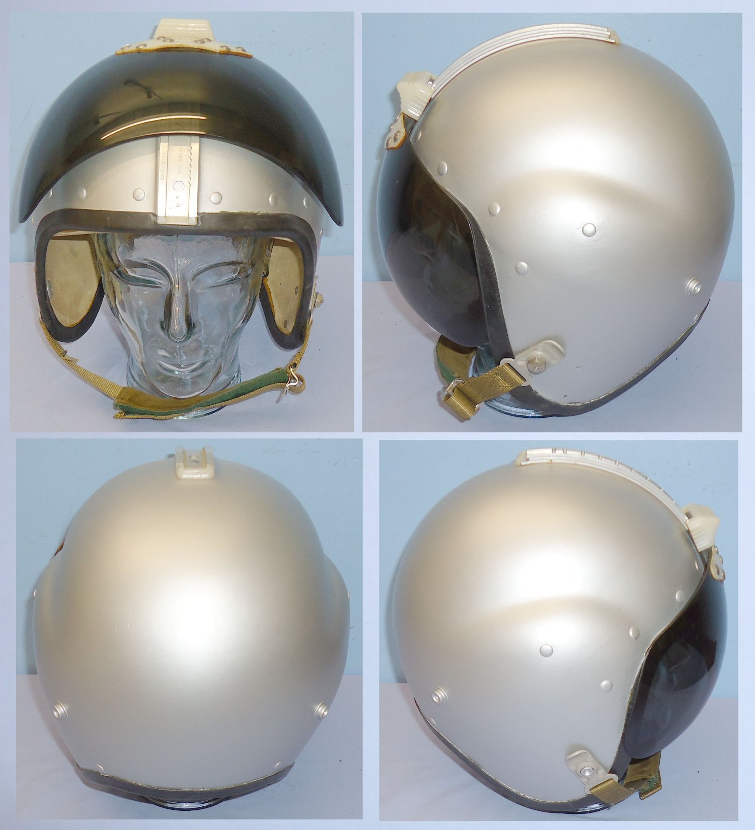 Cold War 1970 Dated R.A.F ‘Bone Dome’ MK 1A Helmet with Visor and Dust Bag. 21449:7. Cold War 1970 Dated R.A.F ‘Bone Dome’ MK 1A Helmet with Visor and Dust Bag. 21449:7. Antique & Militaria