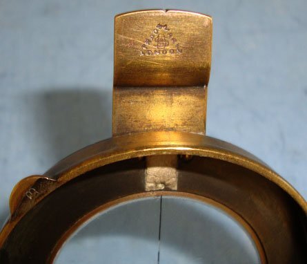  Cased, WW1 Era British Officer\'s Military Marching Compass by Francis Barker & Son, London with WW1 Era Brown Leather Case marked \'WBD\'. Sn 10635. Cased, WW1 Era British Officer's Military Marching Compass by Francis Barker & Son, London with WW1 Era Brown Leather Case marked 'WBD'. Sn 10635.  Antique & Militaria