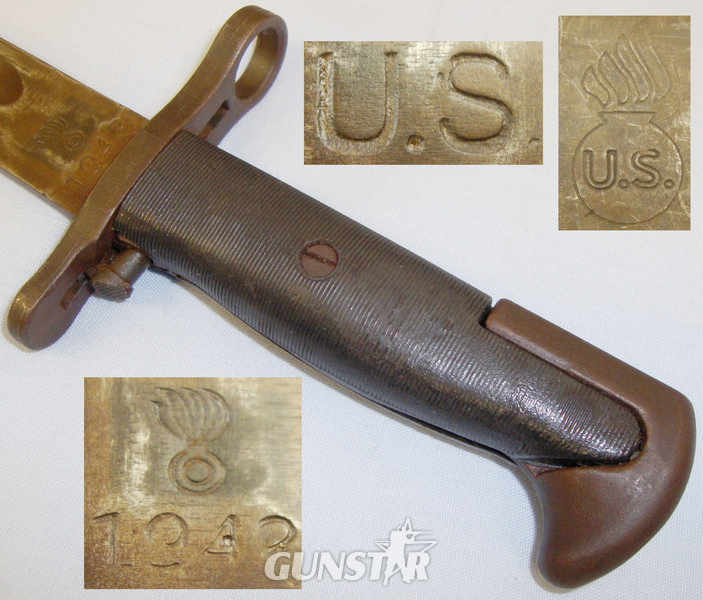 U.S. 1942 Dated M1 Bayonet and Scabbard.  20436. Bayonet