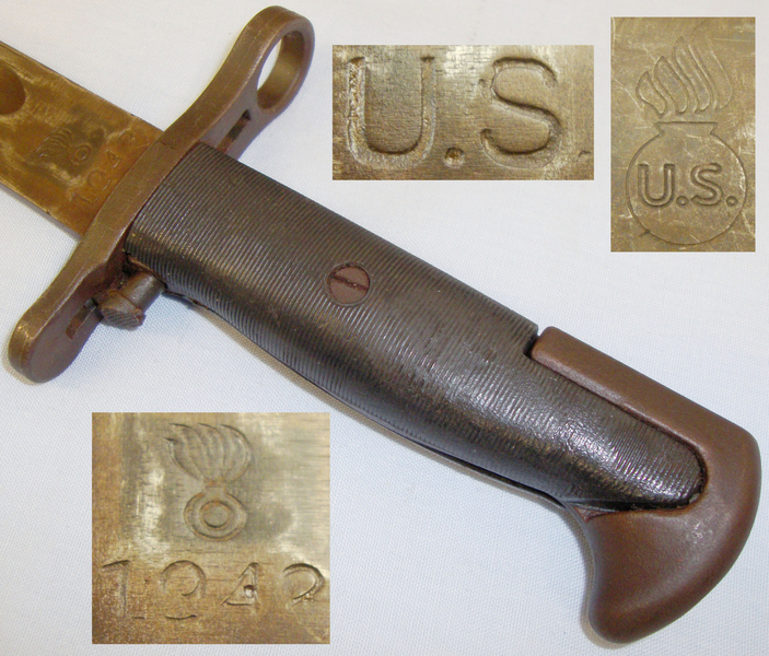 U.S. 1942 Dated M1 Bayonet and Scabbard.  20436. Bayonet