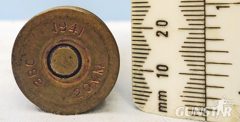 INERT DEACTIVATED. 1941 Dated Hispano-Suiza (20x110) HS 404 Aircraft Cannon Armour Piercing Round. - O 1799 INERT DEACTIVATED. 1941 Dated Hispano-Suiza (20x110) HS 404 Aircraft Cannon Armour Piercing Round. - O 1799  Other Ammunition