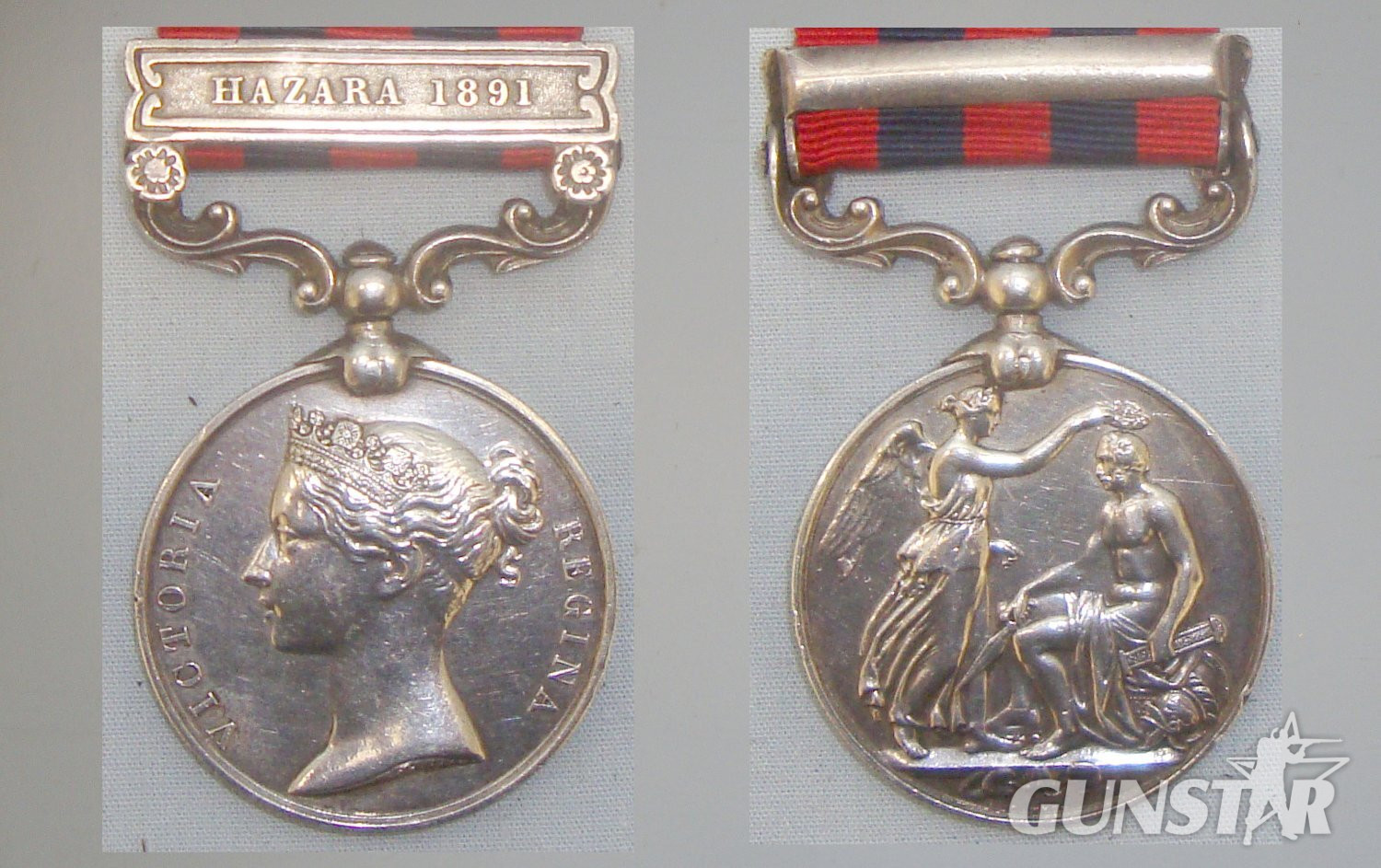 India General Service Medal (1854) with ‘Hazara 1891’ Clasp. BA 387. India General Service Medal (1854) with ‘Hazara 1891’ Clasp. BA 387. Antique & Militaria
