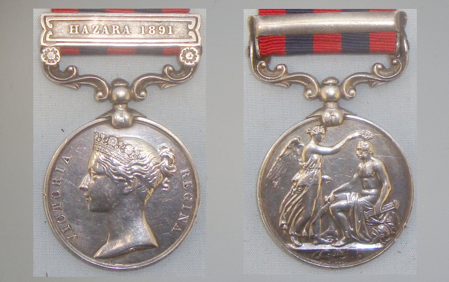 India General Service Medal (1854) with ‘Hazara 1891’ Clasp. BA 387. India General Service Medal (1854) with ‘Hazara 1891’ Clasp. BA 387. Antique & Militaria