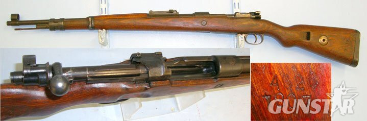  Mauser MATCHING NUMBERS* Including Bolt WWII 1944 Nazi German Portuguese Contract, Mauser K98 7.92mm Calibre Bolt Action Infantry Rifle **UK/EU DEACTIVATION CERTIFICATED**Sn 16129:8. Bolt Action 7.92x57mm Mauser Rifle
