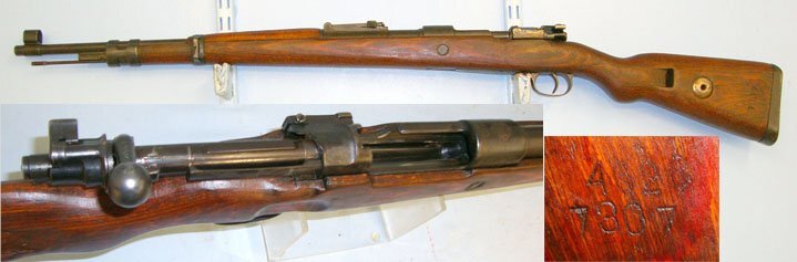  Mauser MATCHING NUMBERS* Including Bolt WWII 1944 Nazi German Portuguese Contract, Mauser K98 7.92mm Calibre Bolt Action Infantry Rifle **UK/EU DEACTIVATION CERTIFICATED**Sn 16129:8. Bolt Action 7.92x57mm Mauser Rifle