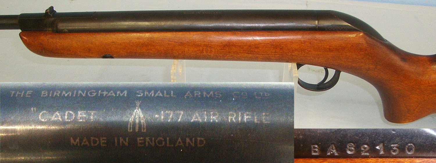 1949-1951 BSA Cadet .177 Calibre Break Action Air Rifle With Correct Cylinder Etching & ‘BA’ Prefix Serial Number. Sn 23687:4  air rifle .177