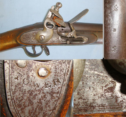  Tower .800 Calibre Muzzle Loading Flintlock Musket With Brass Furniture Muzzleloader  Rifle