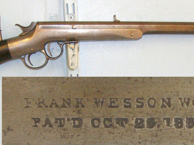 RARE**American Civil War Era, Early Serial Number, Frank Wesson USA, 1859-1862 Patent 2nd Type .32 Rim Fire Obsolete Calibre Break Action Breech Loading Double Trigger Carbine. Sn 20692 frank wesson Single Shot .32 Rifle